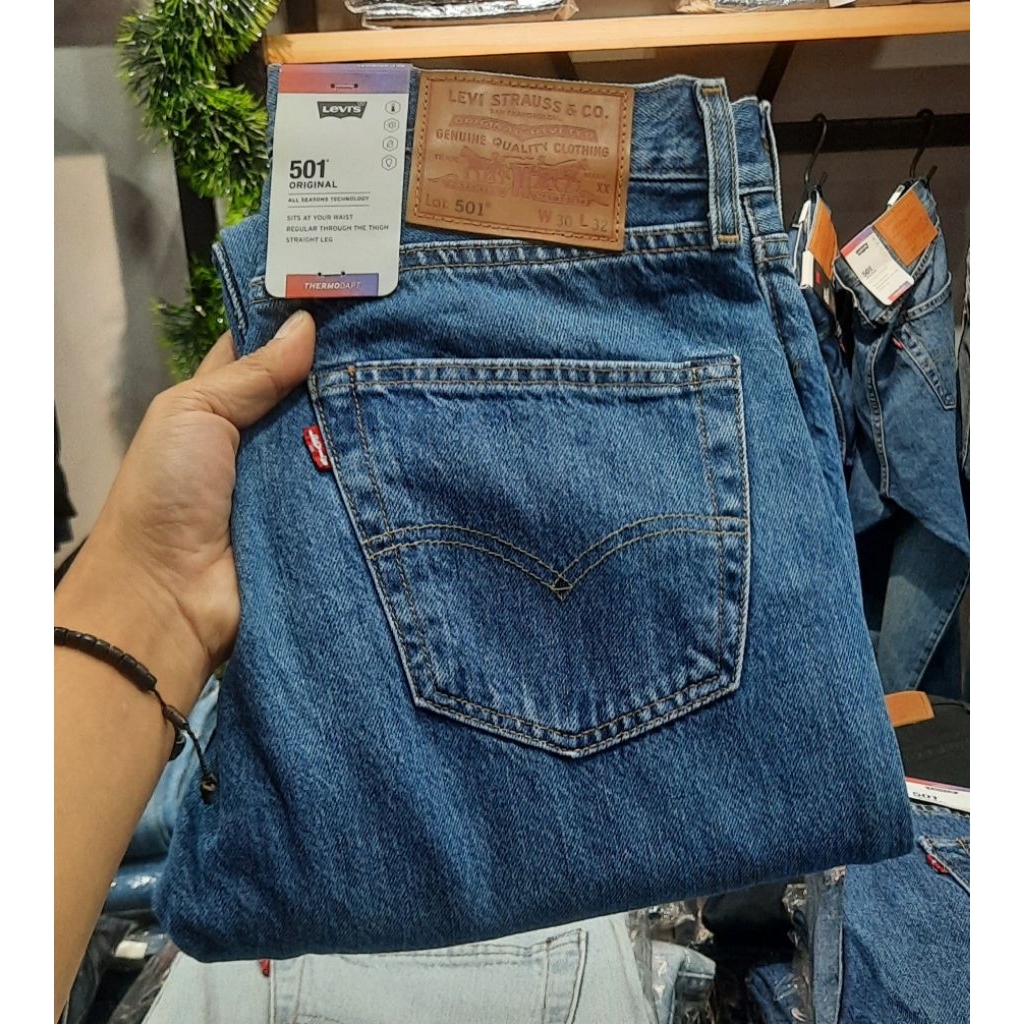 CELANA JEANS LE V I' S 501 100% ORIGINAL (00501-3739 100% COTTON)