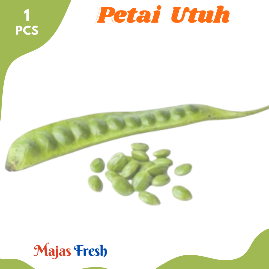 PETE KULIT Utuh Segar - Sayur Petai Lonjor Utuh Fresh | 1 Papan [ Harga Per PCS ]