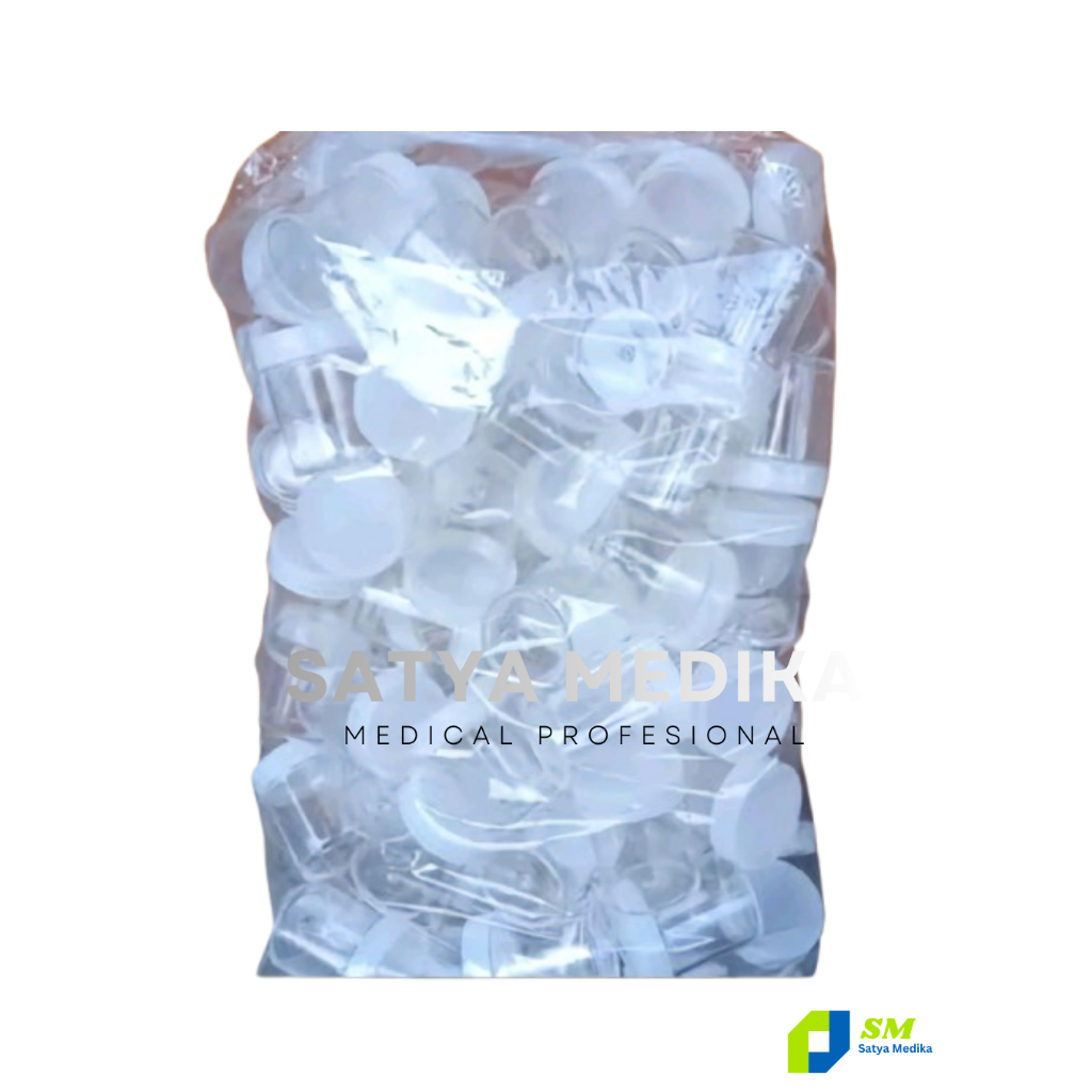 Pot Urine 20cc - Botol Plastik 20 ml Pot Obat - Cup Urine - Cream 20 cc Per Pack isi 100 botol