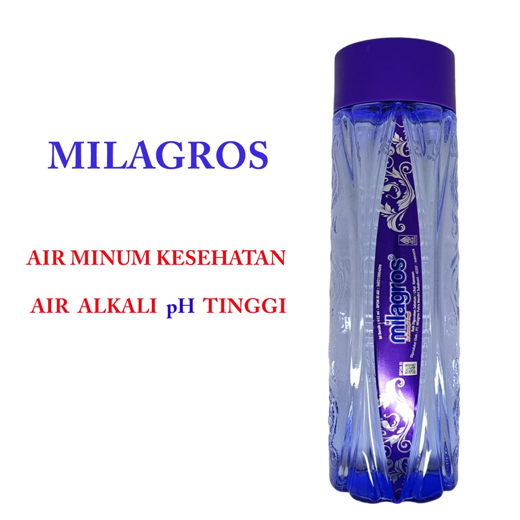 Air MILAGROS Air Minum pH tinggi untuk Kesehatan air Alkali - Exp : 2027