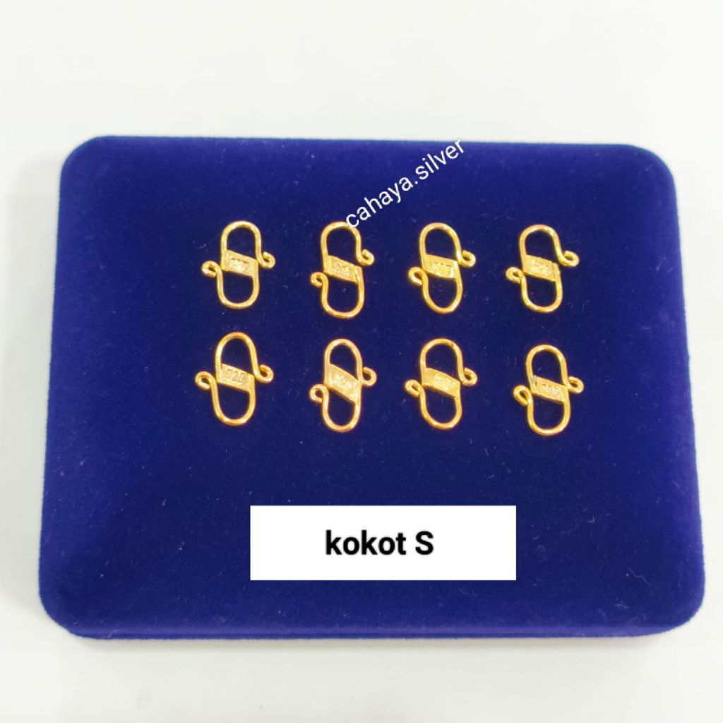 kaitan S /KokotPerak Asli 925 Lapis Emas