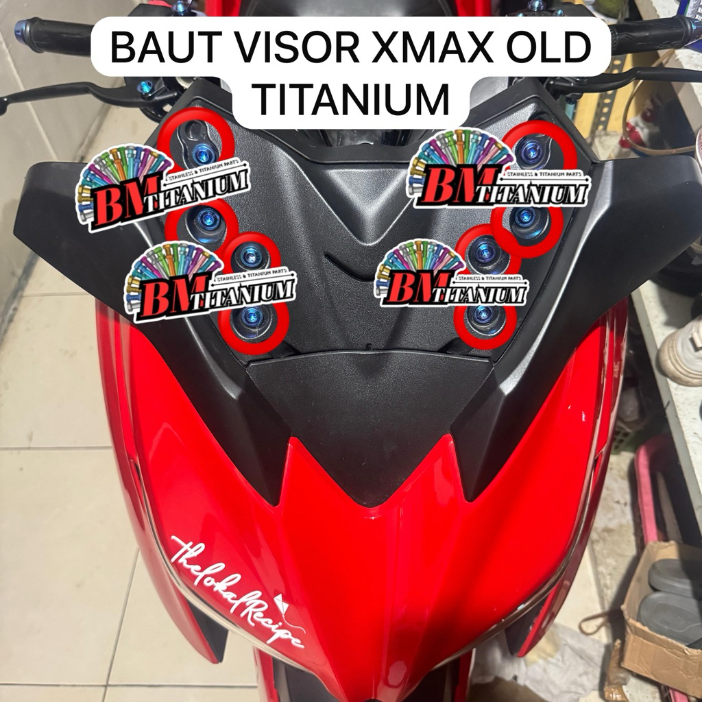 (TITANIUM)BAUT VISOR XMAX OLD TITANIUM