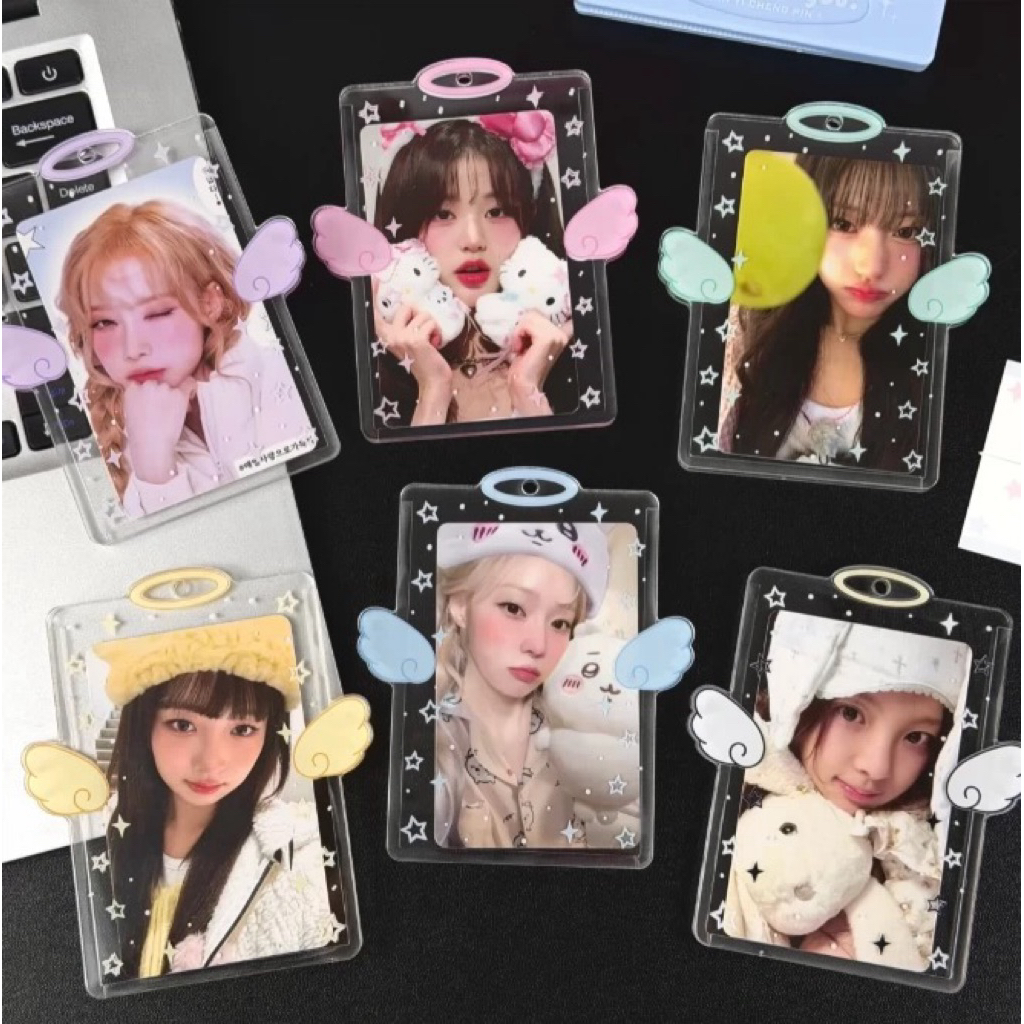 [READY] Photocard Holder Acrylic Kpop – Case PC Aesthetic Angel Wings