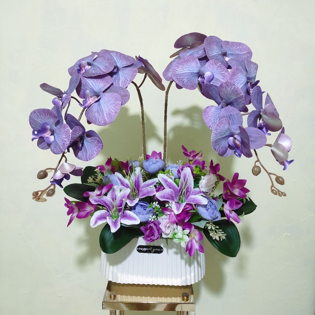 BUNGA ANGGREK HIASAN MEJA RUANG TAMU ANGGREK LATEX AESTHETIC