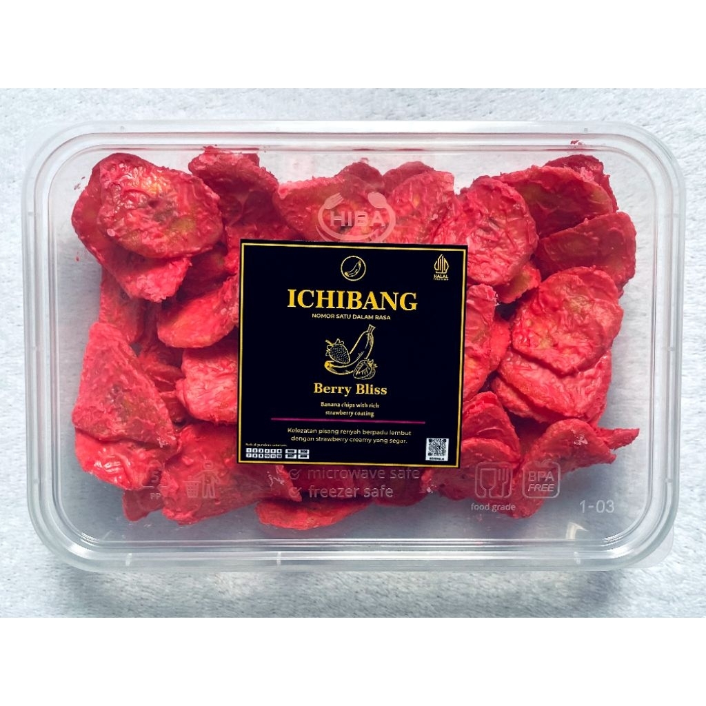 Ichibang - kripik pisang lumer | kripik pisang rasa stroberi | kripik pisang lumer rasa stroberi | k