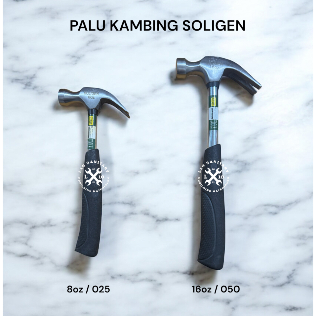 Palu Kambing Soligen 16oz Gagang Besi / Claw Hammer Soligen 050