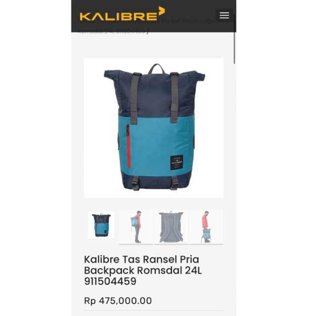 Kalibre Tas Ransel Pria Backpack Romsdal 24L 911504459