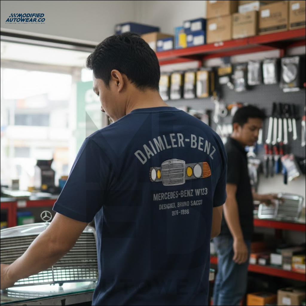 Kaos mercedes benz W123 USA lamp  odified autowear kaos mercedes baju panjang hoodie mercy tiger