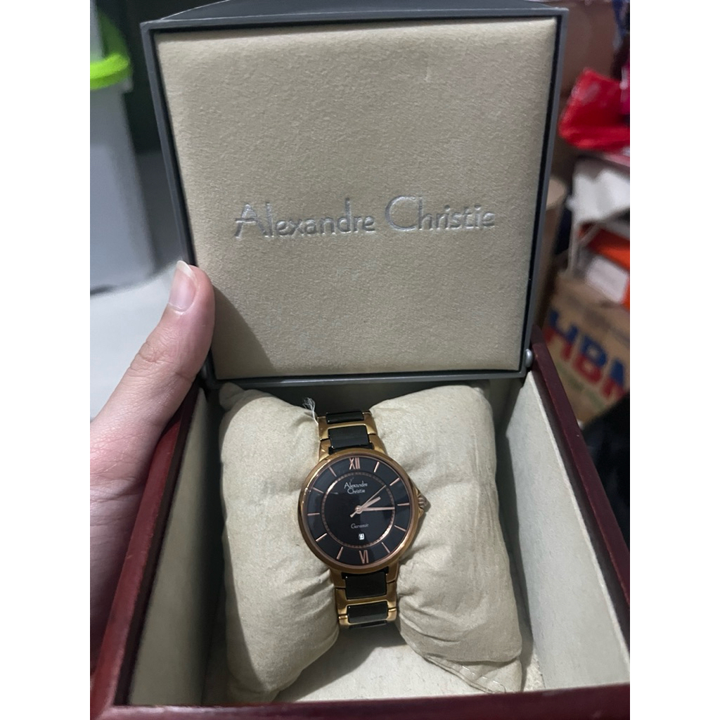 (PRELOVED) alexandre christie ceramic jam tangan wanita