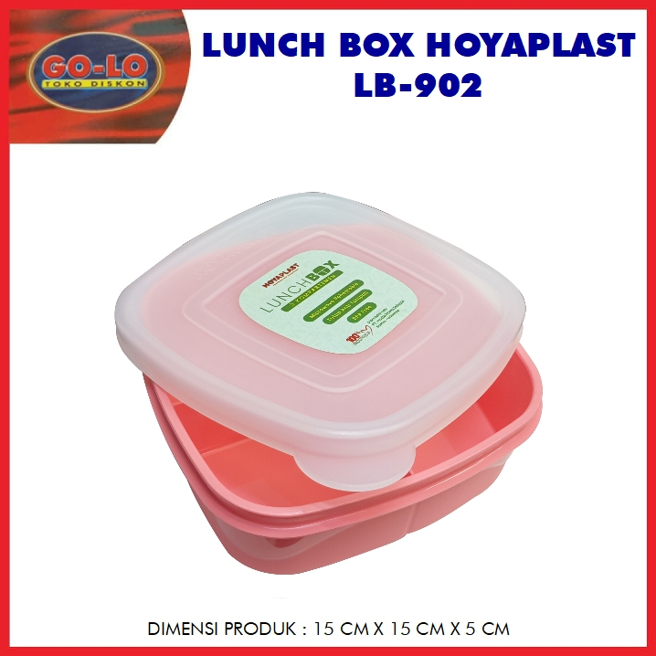 Lunch box hoyaplast LB-902 plastik/hoyaplast kotak makan dengan tutup
