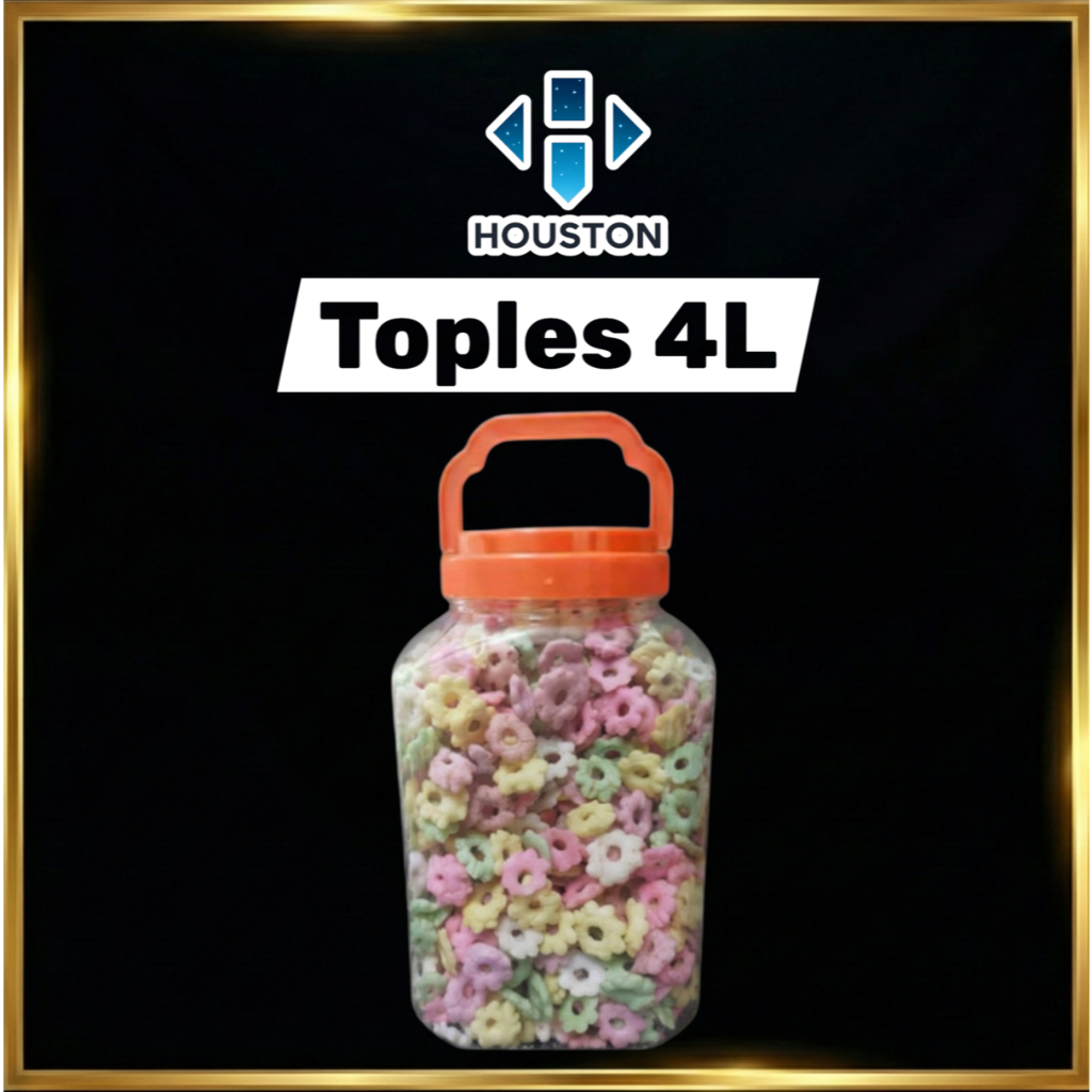 Toples Plastik Kotak 4 Liter Kue Kering