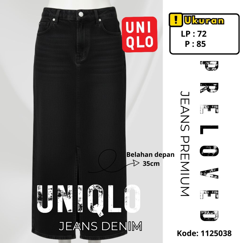 Rok Jeans Uniqlo Hitam (72/85)