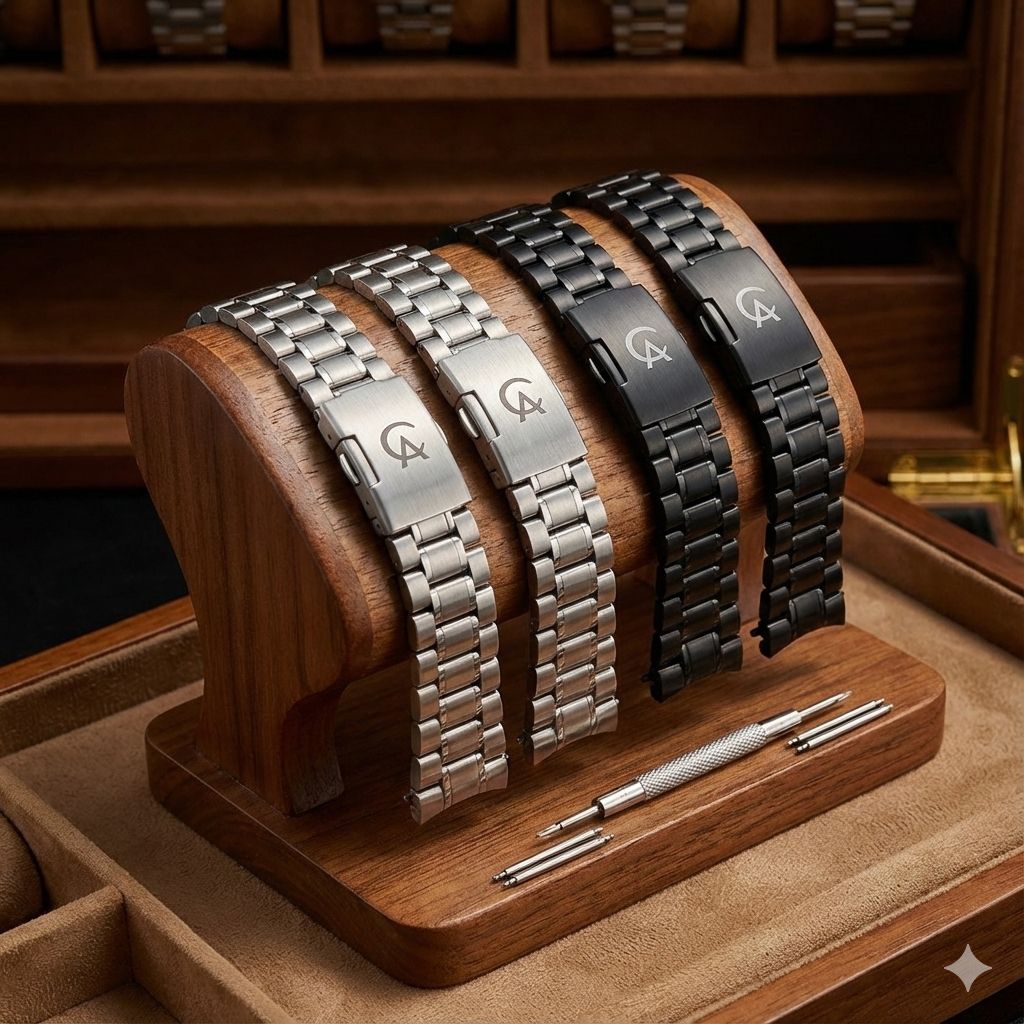 Strap Rantai Alexandre Christie Logo  rantai jam tangan Alexandre Christie strap alexader Christie