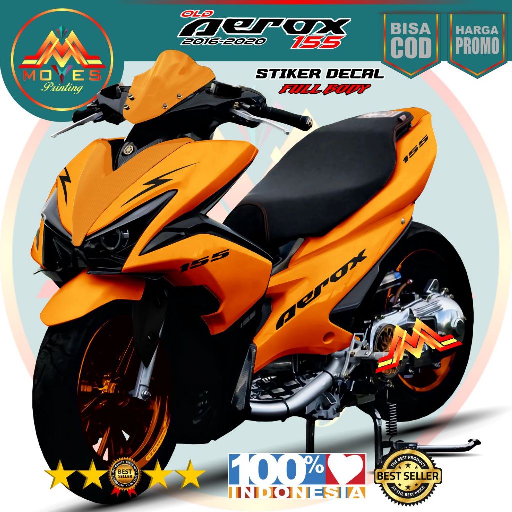 Decal sticker motor polos aerox 155 old 2016-2020 full body decal stiker polosan