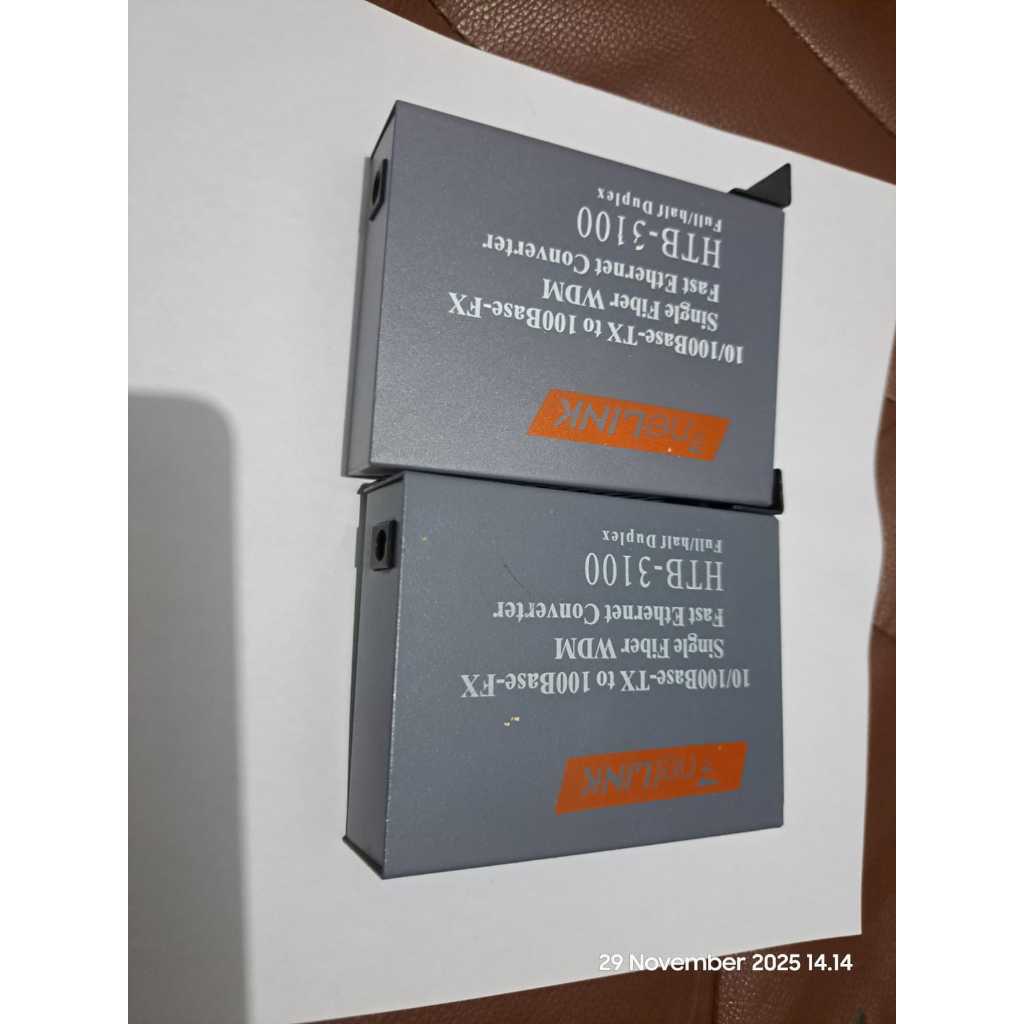 HTB3100 A+B Fiber Optic Optical Media Converter HTB-3100 Netlink 10/100Mbps RJ45 Single Mode 25KM