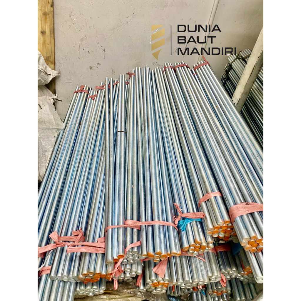 As drat 5/8 x 1 meter galvanis putih | Long drat 5/8 inch putih