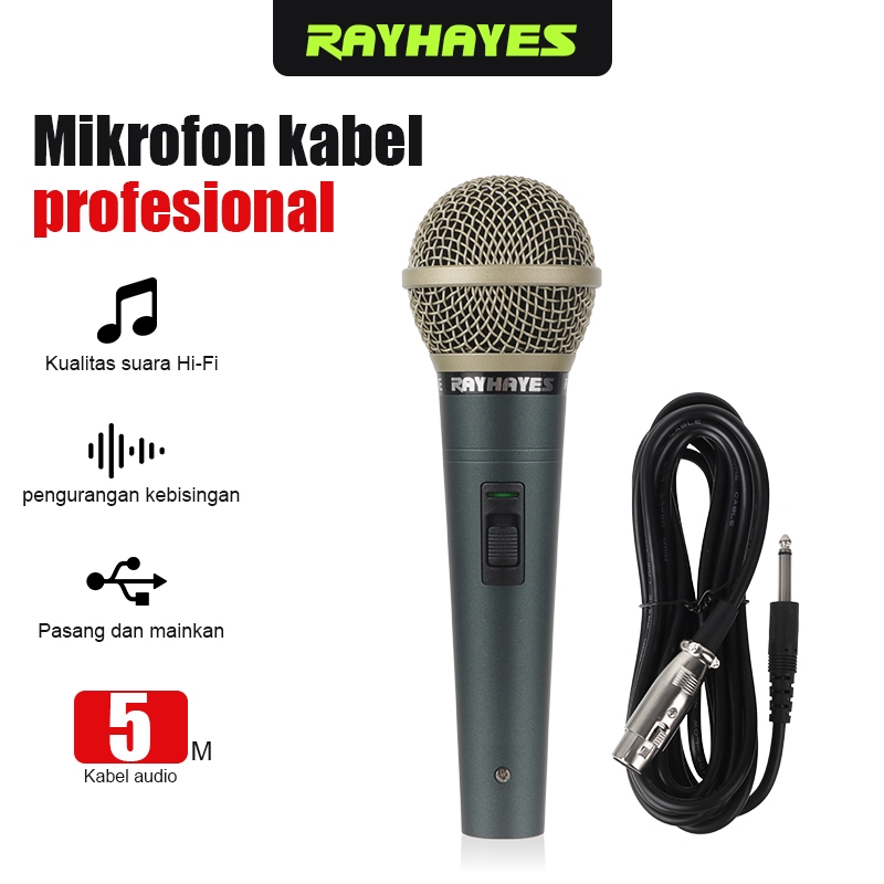 RAYHAYES Microphone Karaoke Microphone Dynamic Microphone Dynamic Wired Microphone