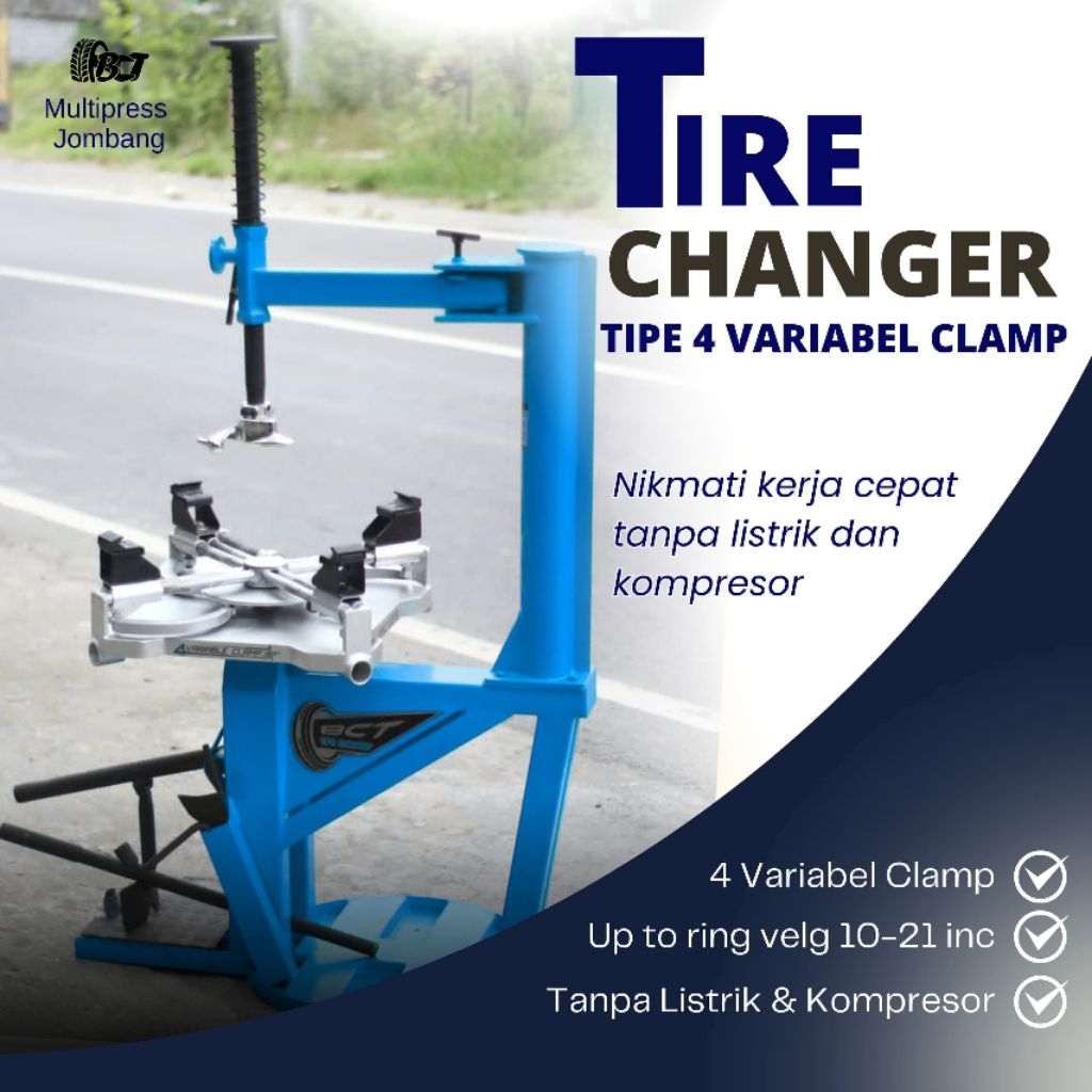 BCT TIRE CHANGER TIPE 4 VARIABLE CLAMP