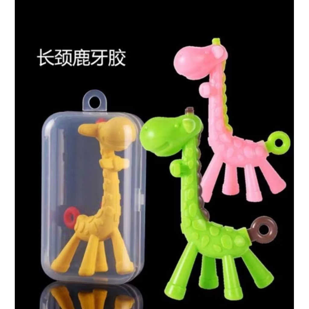 teether mainan gigit bayi teether jerapah bayi aman untuk bayi anak