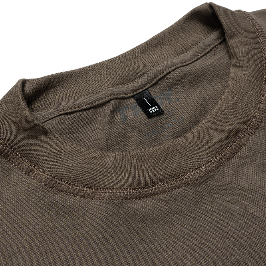 Troy Company Boxy Pocket Oversize Tshirt Maple Brown Dino Fighter - Kaos Boxy Oversize Coklat Maple BKD 3452