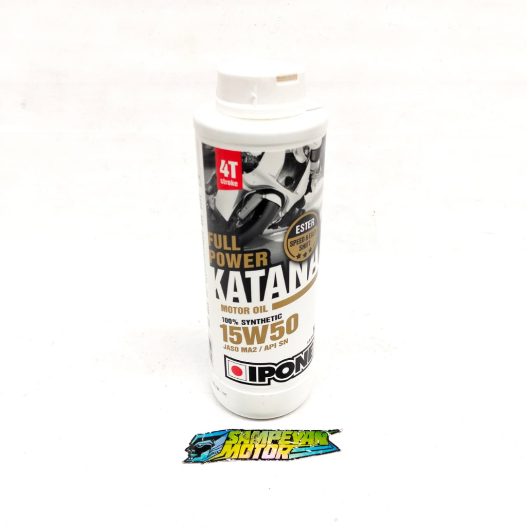 Ipone Katana Oli Oil Full Power Ester Speed & Easy Shift 100% Full Synthetic 15W / 50 Jaso MA2 / API