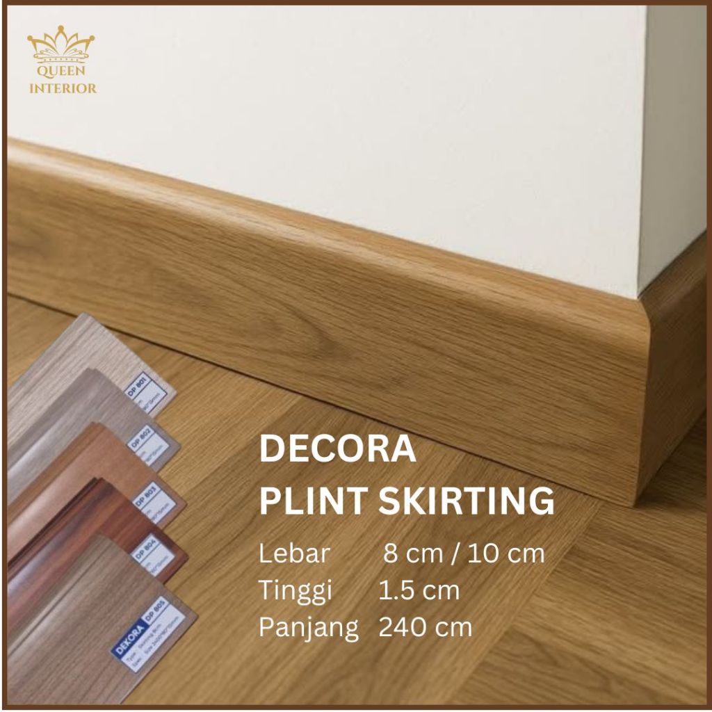 Plint Lantai PVC / Plint List Plank / Skirting List Lantai Kayu Lantai Vinyl 2.4M