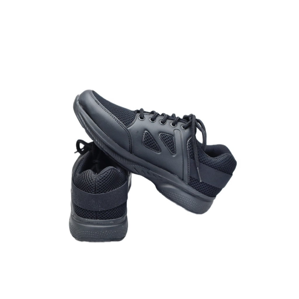 sepatu anak sekolah polosan hitam | sepatu anak sekolah unisex | Tk paud Sd smp smk | Tali |