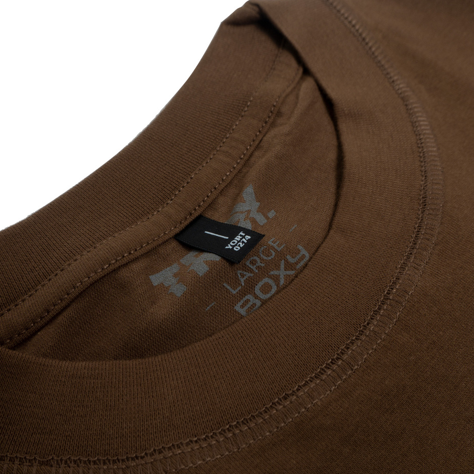 Troy Company Boxy Pocket Oversize Tshirt Toffee CactoOwl - Kaos Boxy Oversize Coklat Toffee BKD 3455