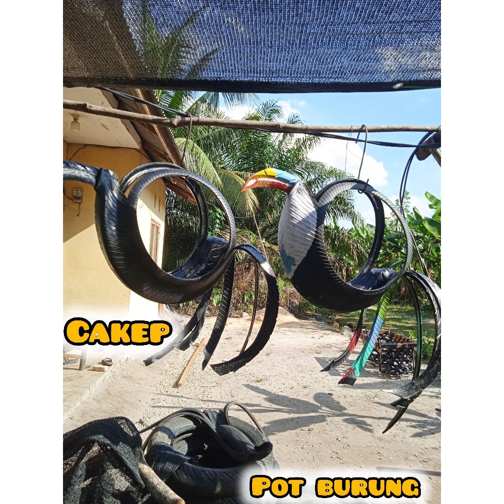 POT BUNGA BURUNG DARI BAN BEKAS NMX CAKEP