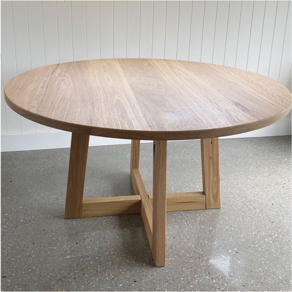 Meja Bulat Minimalis, Meja Caffe, Kayu Jati Jepara