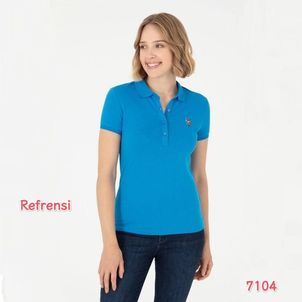 BURBERRY BRITS WOMEN'S POLO  SHIRT - TSHIRT SPORT WANITA (7104)