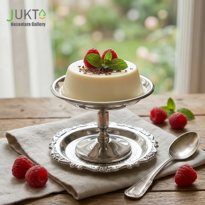 JUKTA [COD] Gelas Dessert Kaki Stainless Steel Aesthetic Ala Korea - Wadah Puding & Es Krim Viral Ke