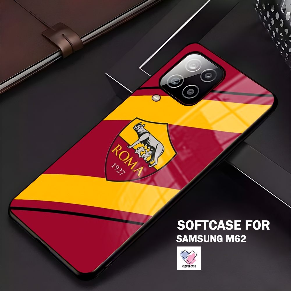 [BL45]  Case Glossy Case | SAMSUNG M62 | CASE KEKINIAN LUCU |  Casing Hp Kilau Motif AS ROMA