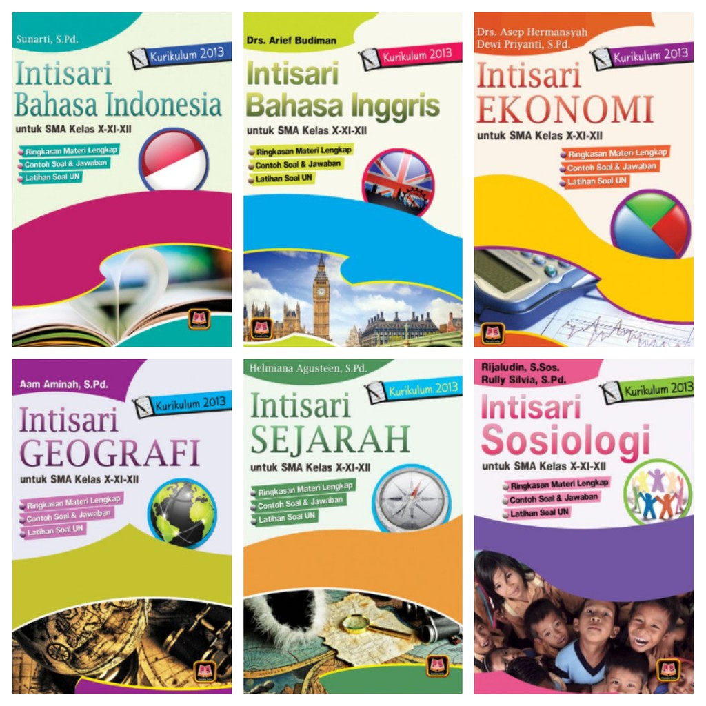 INTI SARI Soal dan Pembahasan BANK SOAL SMA Bahasa Indonesia BahasaInggris Geografi Sejarah Ekonomi 