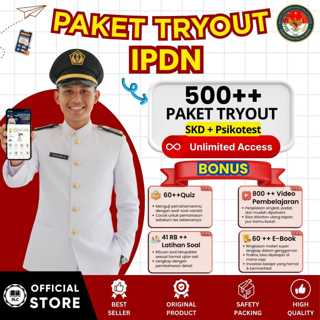PLC - Tryout Online IPDN 2026 – Aplikasi CAT Online, Tryout & Akun Belajar Lengkap