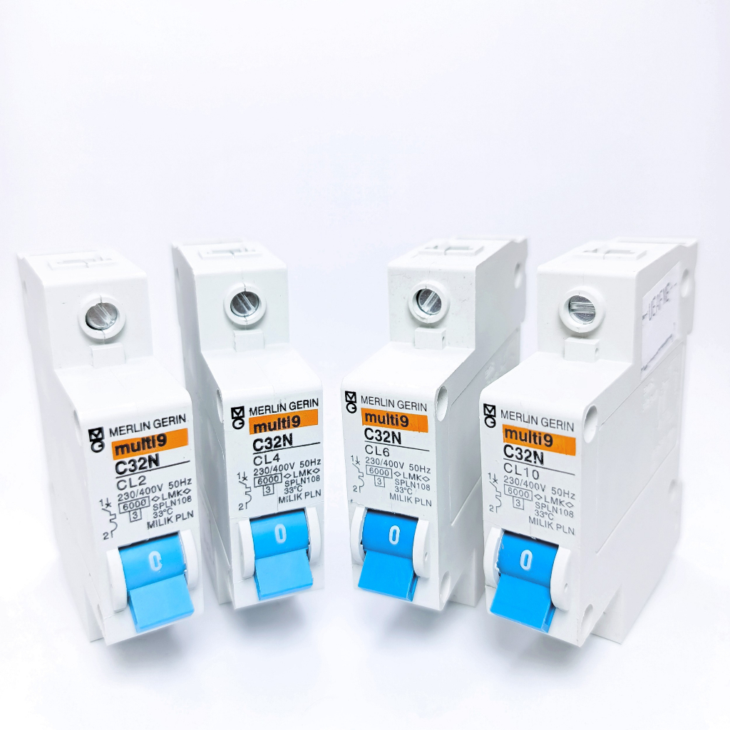 Miniatur circuit breaker/MCB MERLIN GERIN C32N  2,4,6,10 AMPER 230/400V 50Hz dengan rumah MCB