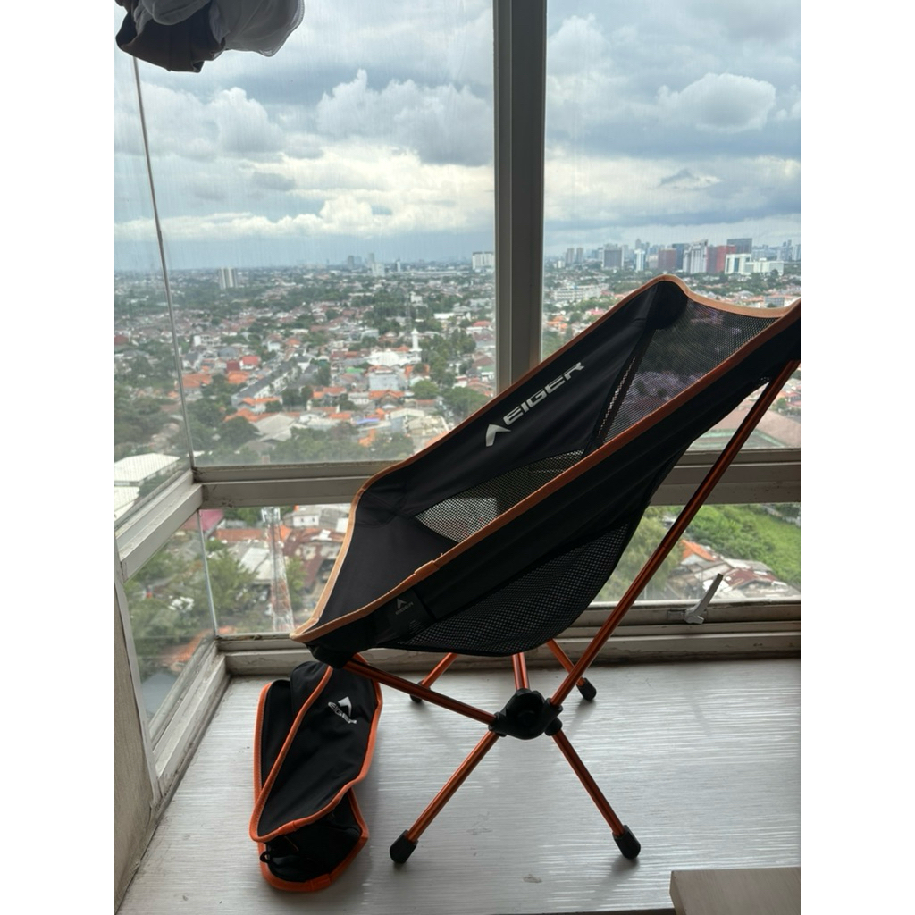 kursi lipat kursi gunung eiger orange CAMP CHAIR