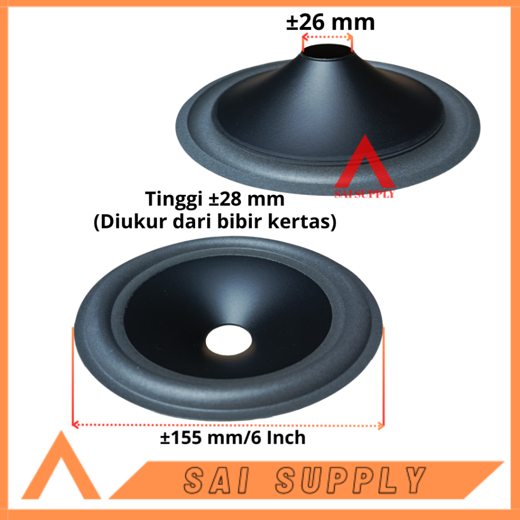 KERTAS SPEAKER 6INCH DAUN KERTAS 6 INCH DAUN KERTAS SPEAKER 6 IN