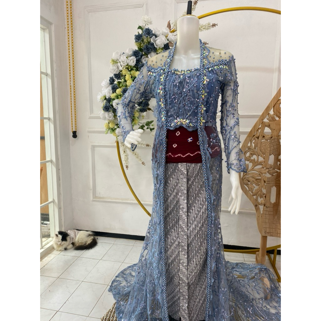 kebaya kutubaru denim preloved