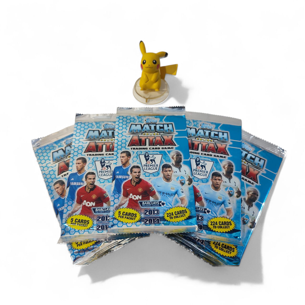 Kartu bola topps match attax 2013/2014 sealed pack isi 5