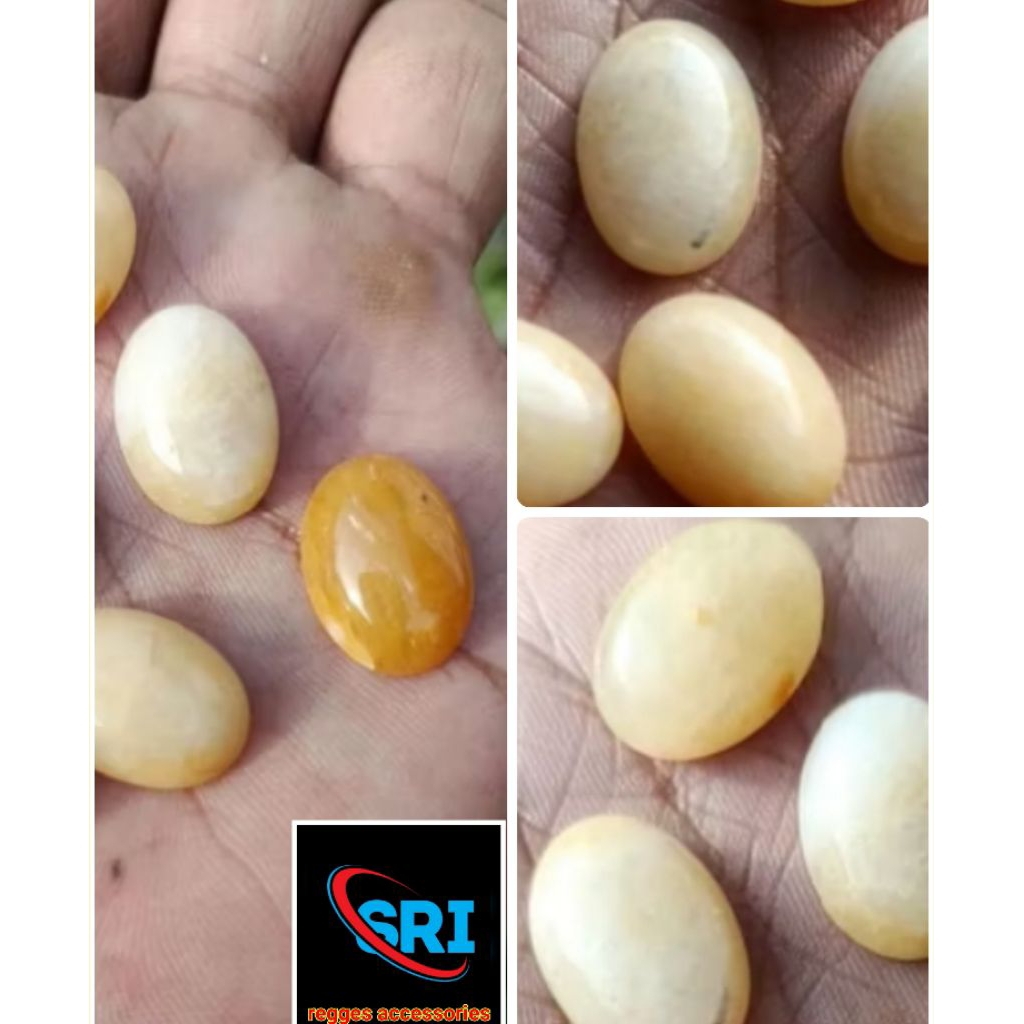 3 BUTIR BATU AKIK MANIGUAJAH 18X13mm ORIGINAL NATURAL ASLI BATU ALAM