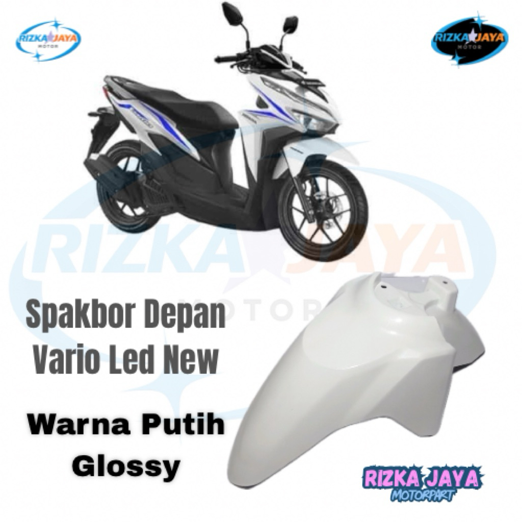 Spakbor Depan Honda Vario LED New Warna Putih Glossy | Fender Depan Vario 125 150 LED | Aksesoris Bo