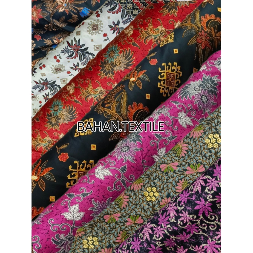 [[BAHAN METERAN]]BAHAN BATIK SILKY SUTRA HALUS//BATIK PRINTING//BAHAN MOTIF BATIK//KAIN BATIK METERA