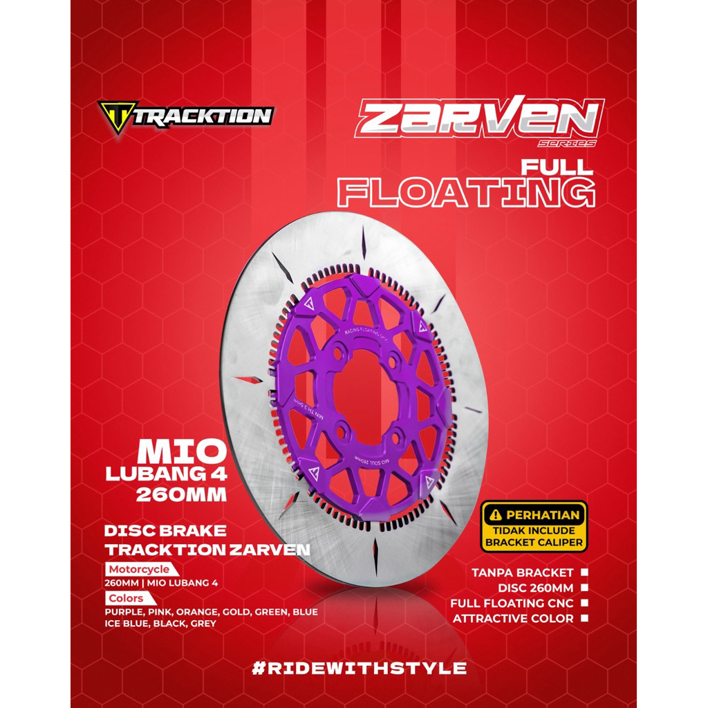 DISCBRAKE PIRINGAN FULL FLOATING TRACKTION ZARVEN MIO 260MM