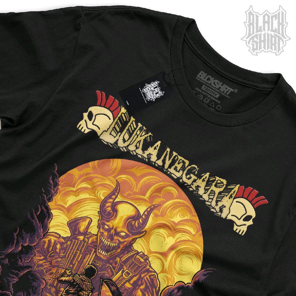 Kaos musik band Desa lukanegara / Bertahta diatas Tanah Mereka / Punk / Blackshirt / Unofficial Merc