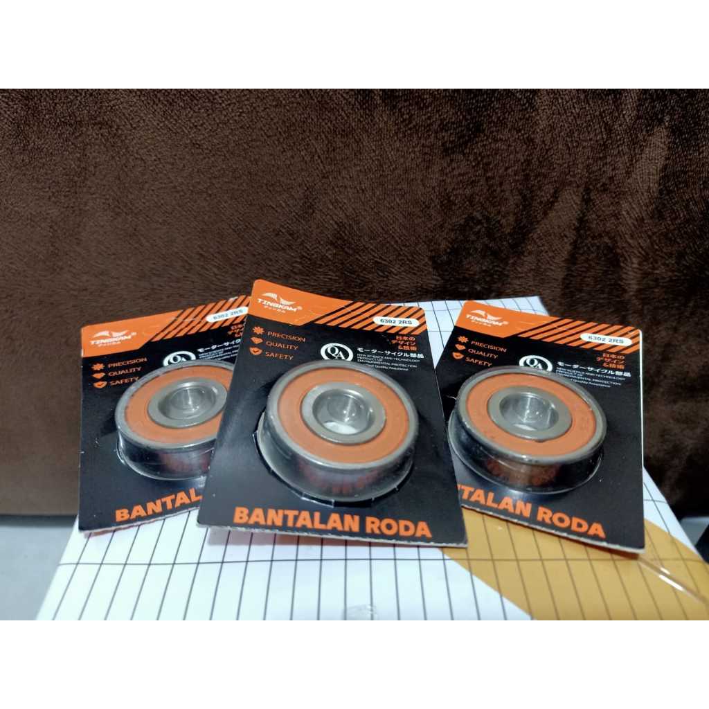 Laher (bearing) 6302 2RS roda belakang motor Honda seperti GL Pro, MegaPro, Tiger, CBR150R matic Bea