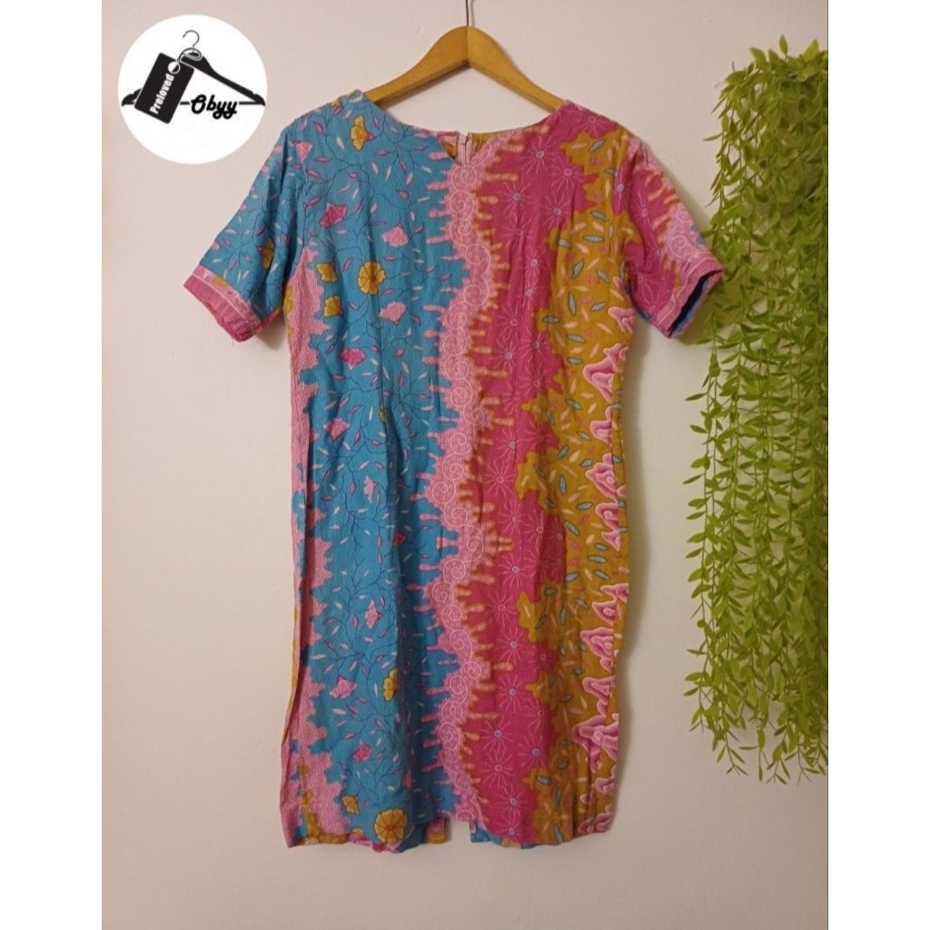 Midi Dress Batik ( Preloved)
