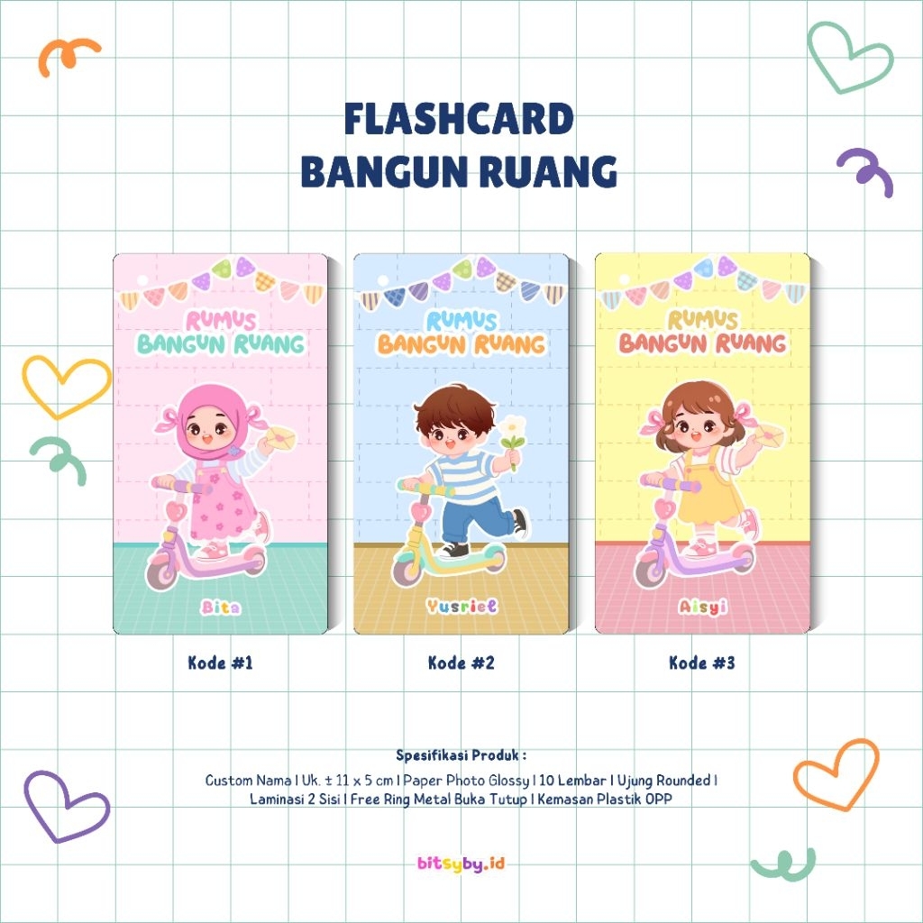 FLASHCARD RUMUS BANGUN RUANG | FLASHCARD MATEMATIKA BANGUN RUANG