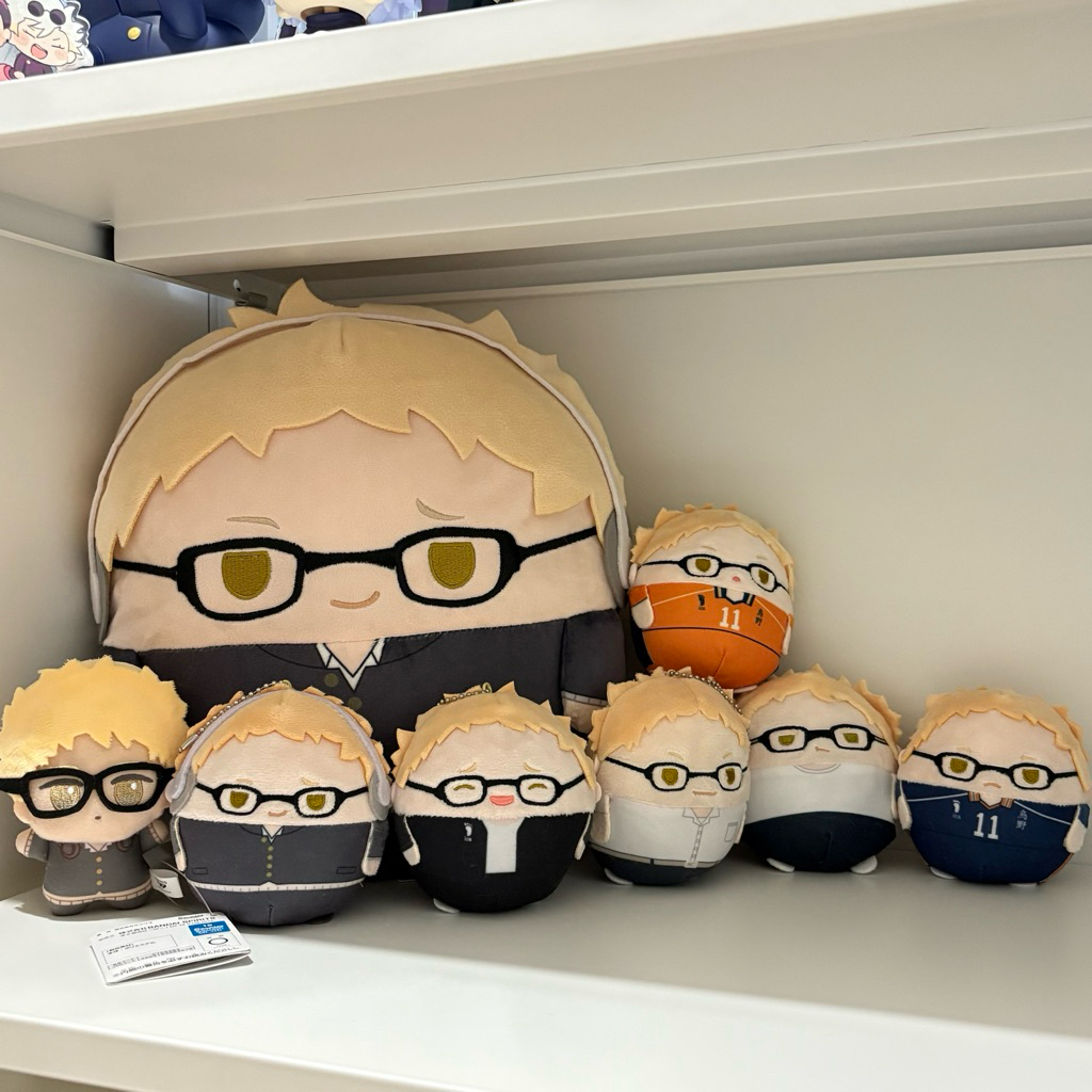 Set Haikyuu Tsukishima Kei Fuwa Big, Fuwa S, dan Chibigurumi Sanrio