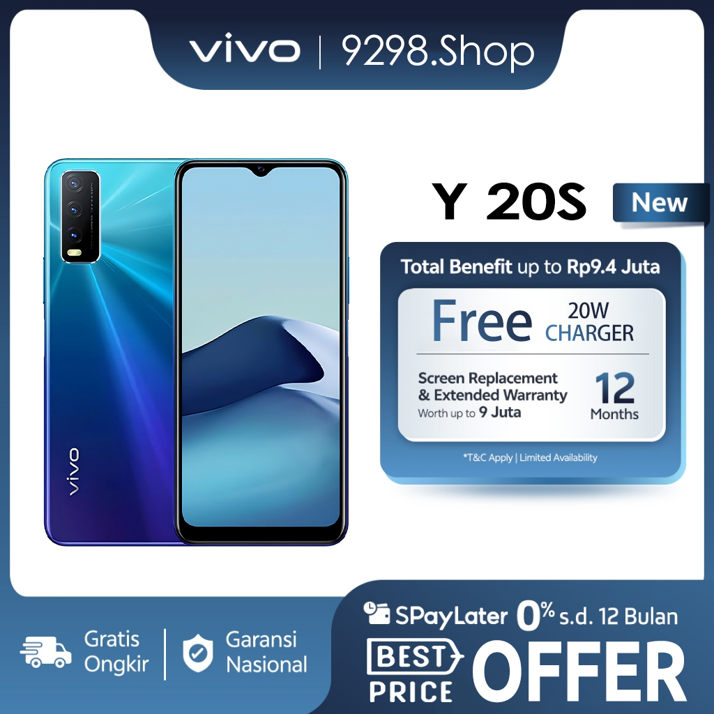 SMARTPHONE VIVO Y20S 6/128GB BERGARANSI
